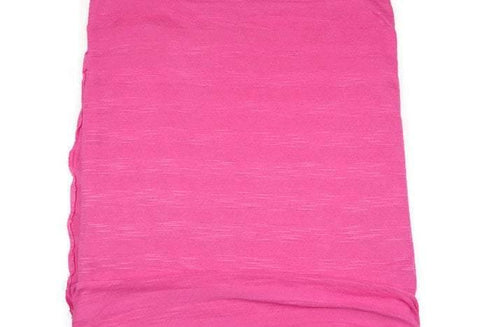 Bright Pink Heather Stripe Light Sweater Knit Fabric 1 yard